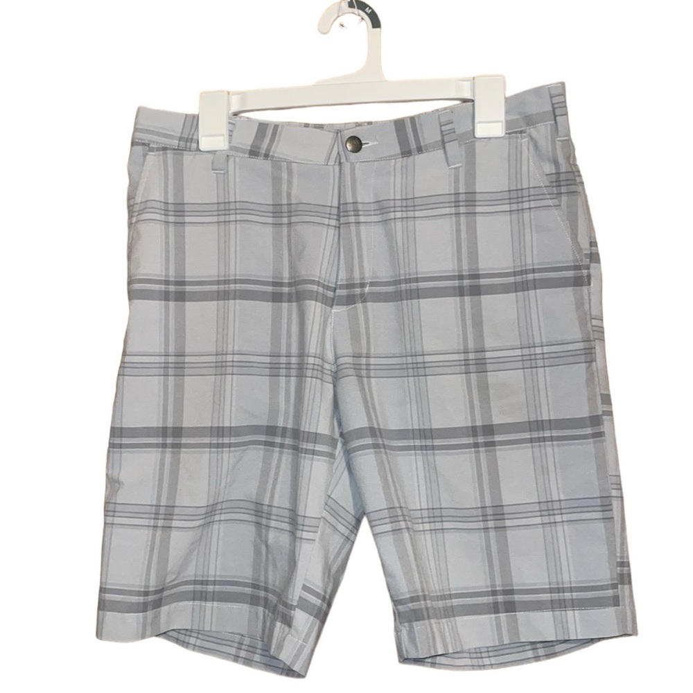 •ADIDAS•NWOT GRAY PLAID LIGHTWEIGHT GOLF SHORTS SIZE 32